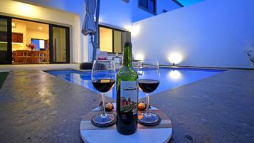 Piscine extérieure, piscine chauffée