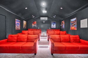 Interior - Cozy Pocono Retreat w/ 3-Tier Theater,Hot Tub,Fire Pit & Game Room at Lake Naomi (Pocono Pines)