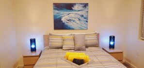 2 habitaciones, tabla de planchar con plancha, wifi y ropa de cama