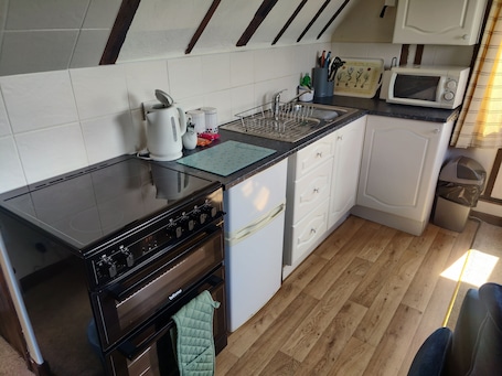 Frigobar, microondas, horno, placa de cocina
