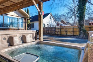 House, Multiple Beds, Fireplace, Mountain View (Fairy House) | Outdoor spa tub - Fairy House (Sevierville)