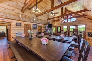 Cabin, Multiple Beds, Hot Tub, Mountain View (Serenity Mountain Pool Lodge) | Dining - Serenity Mountain Pool Lodge (Sevierville)