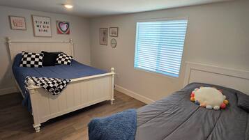 4 bedrooms, iron/ironing board, travel crib, WiFi