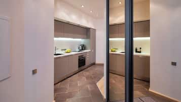 Departamento Deluxe, 2 habitaciones, para no fumadores, vista al patio | Cocina privada
