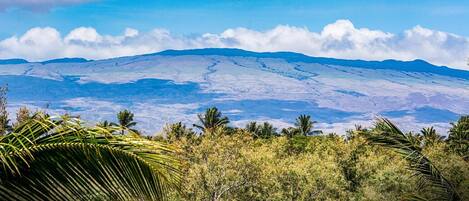 A mountainous landscape with a clear sky.
