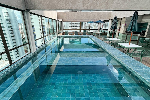 Outdoor pool, a heated pool
