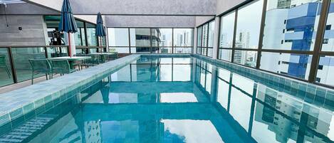 Piscine extérieure, piscine chauffée