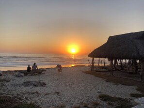 En la playa 