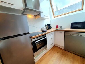 Private kitchen - Apartment LA JAVA BLEUE, Brand new, Parking, Near the sea (Saint-Brieuc)