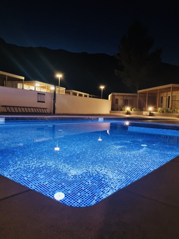 House (Two Bedroom Mobile Home) | Pool | Outdoor pool, a heated pool, sun loungers