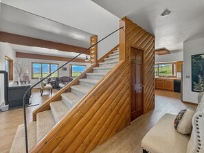 Smart TV, fireplace, video games, ping pong