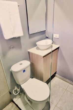 Towels, soap, toilet paper