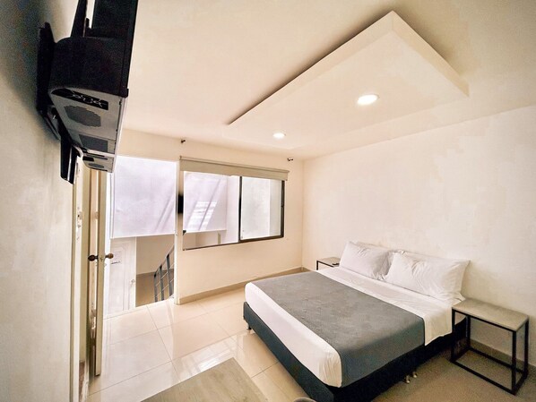 1 غرفة نوم ومكتب وخدمة الإنترنت