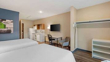 Standard Studio, 2 Queen Beds, Non Smoking, Refrigerator & Microwave | Premium bedding, desk, laptop workspace, iron/ironing board