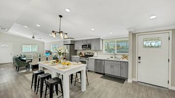 Microwave, oven, stovetop, dishwasher
