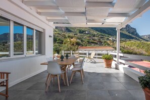 House, Garden View | Terrace/patio - Seaview Villa In Mongerbino (Santa Flavia)