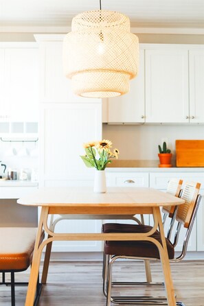 Dining - Walk to Beach | Luxe Home W/ Backyard, Gym, Office (Carolina Beach)