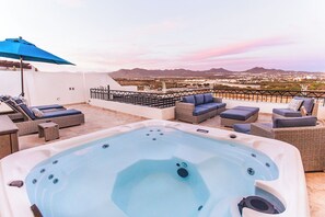 Terrace/patio - CABO PENTHOUSE CONDO - Rooftop deck with Private Jacuzzi at Puerta Cabos Village (Cabo San Lucas)