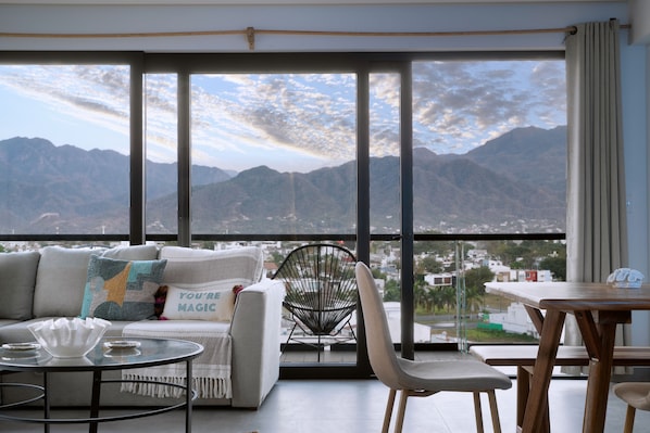 Living area - 7 Floor Mountain Views! 3 Bedroom New Luxury Condo (Puerto Vallarta)