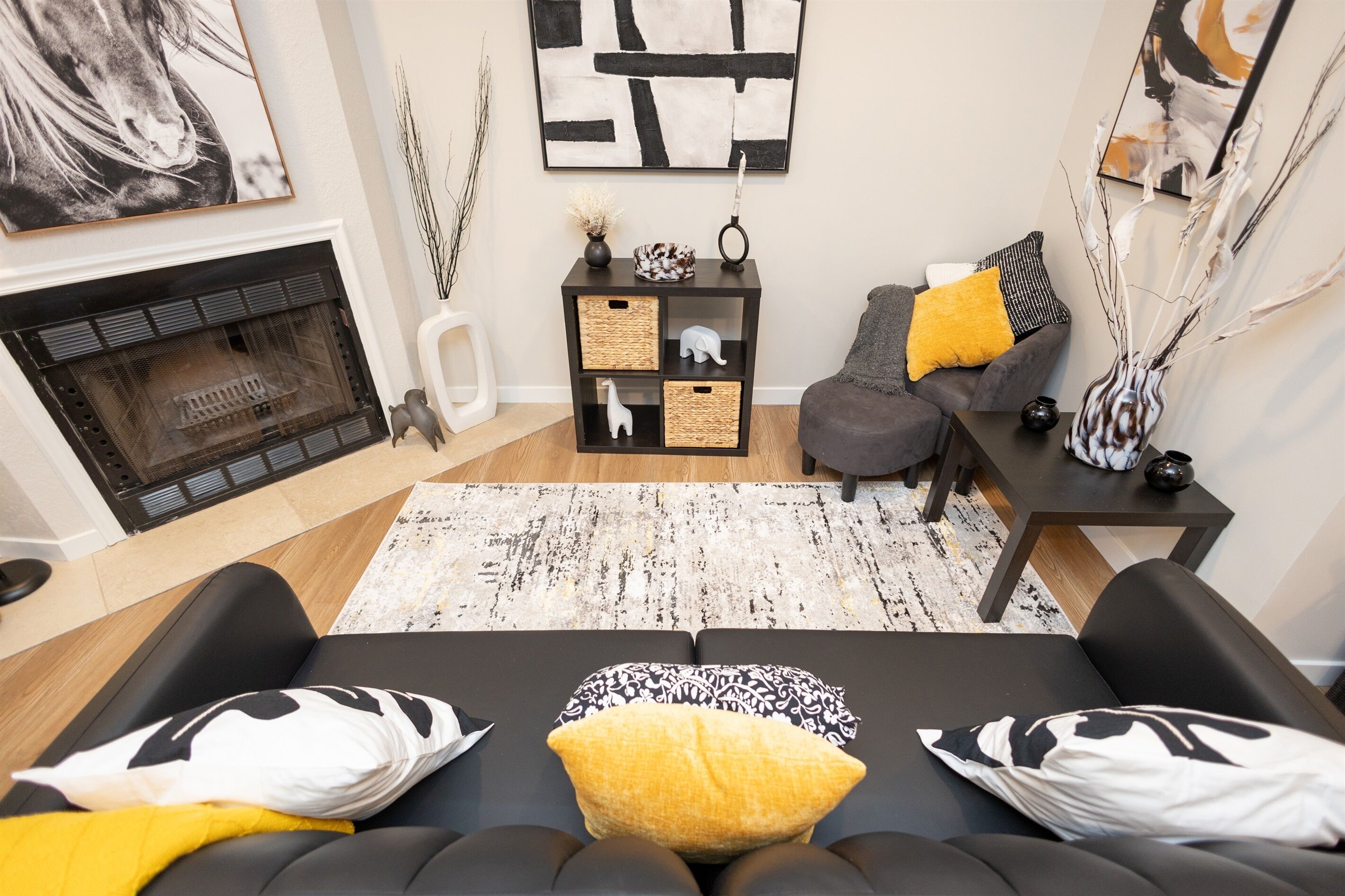 Smart TV, fireplace, foosball, table tennis