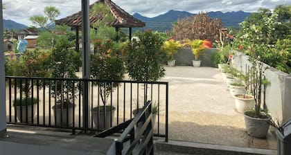 Lombok 3 bedroom tropical house with terrace. Beautiful mountain views.