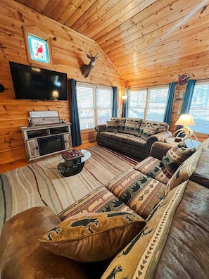 Smart TV, fireplace