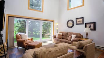 TV connectée, cheminée, lecteur de DVD