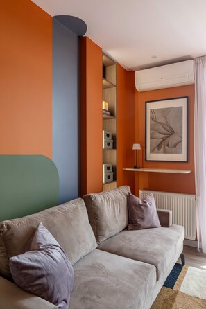 Appartement Deluxe, 1 très grand lit, non-fumeurs, cuisine | Coin séjour | TV connectée, Netflix, services de streaming