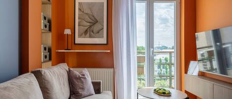 デラックス アパートメント キングベッド 1 台 禁煙 キッチン | リビング エリア | スマートテレビ、Netflix、ストリーミングサービス