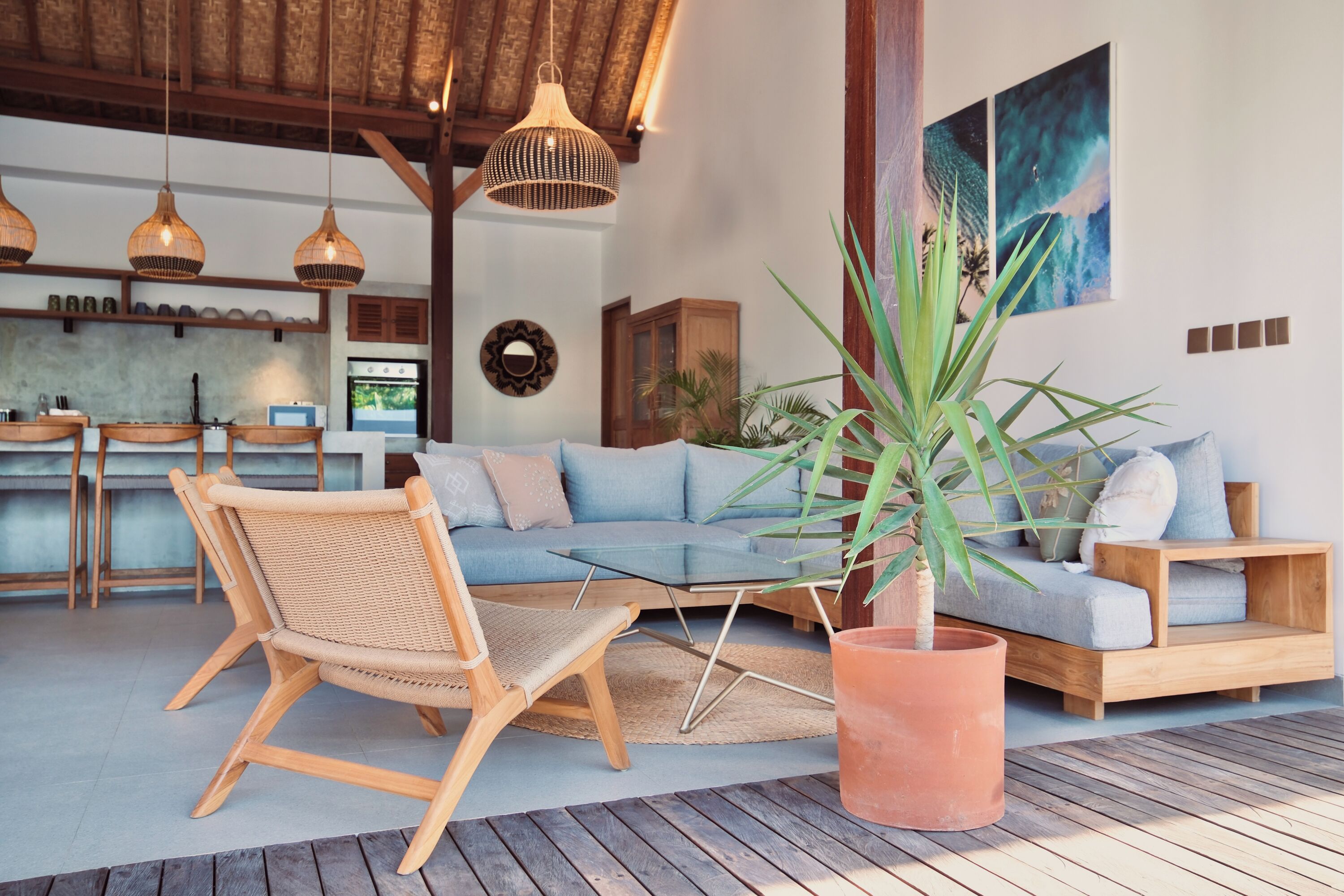 Deluxe-Villa, 2 Schlafzimmer, eigener Pool | Wohnbereich