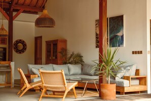 Villa Deluxe, 2 chambres, piscine privée | Salle de séjour