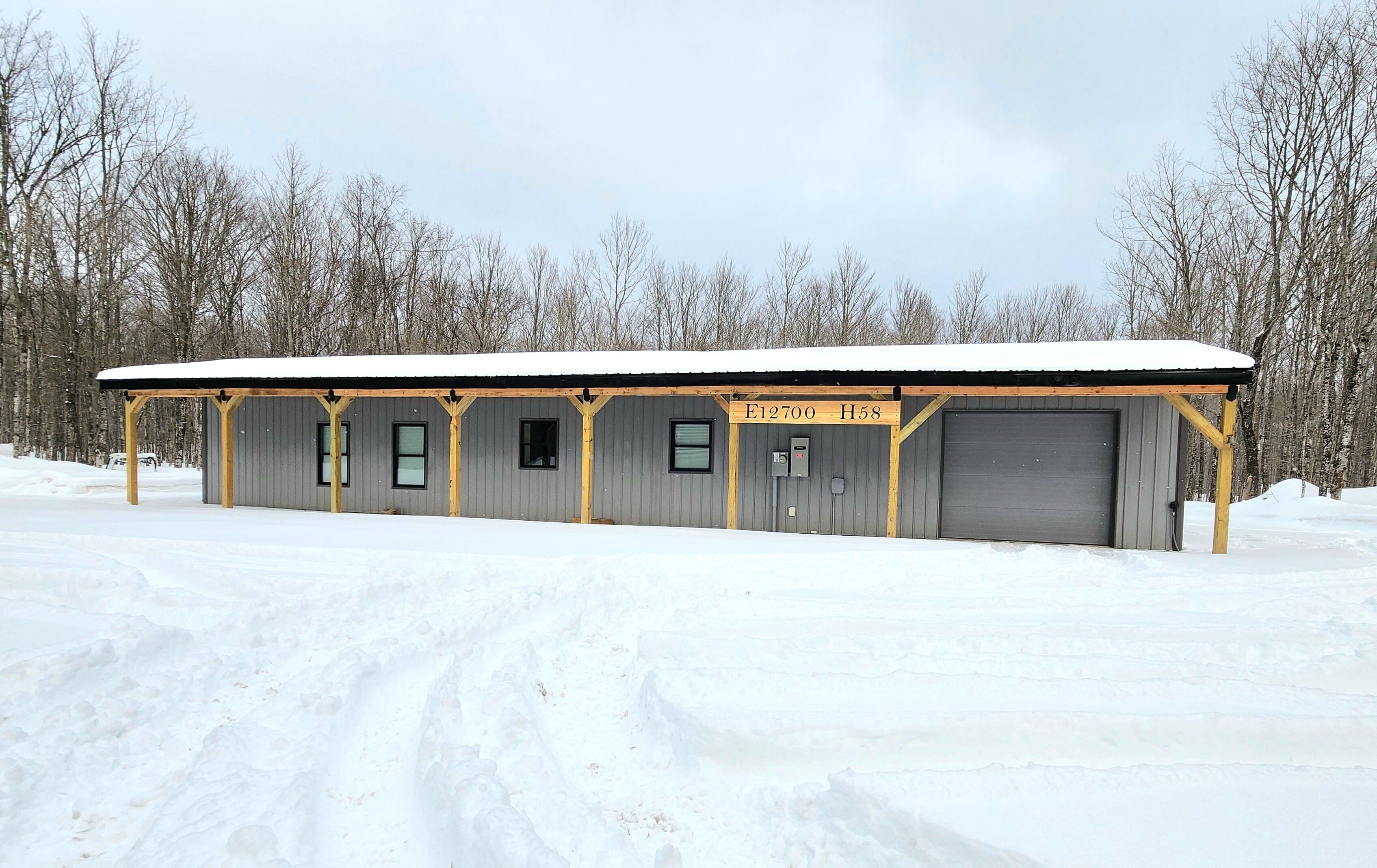 Exterior side view during winter