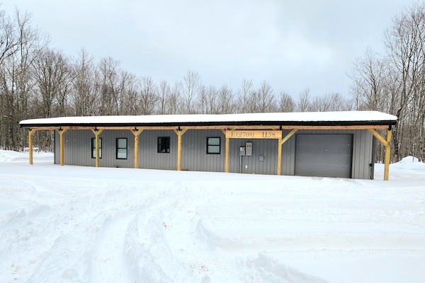 Exterior side view during winter