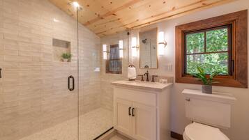 Douche, serviettes fournies