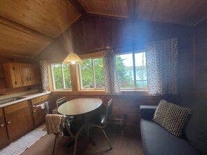 Interior - Cabin 3 "Kingfisher" 1 BR, 2 pp, overlooks lake, access to boats! (Ely)