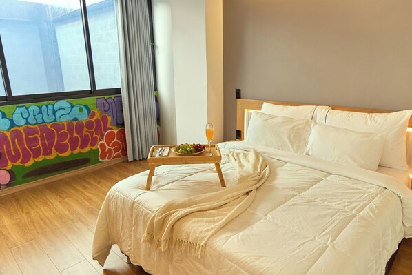 2 bedrooms, bed sheets - Cozy Aparta-Suite Stadio | Rosa Negra (Medellín)