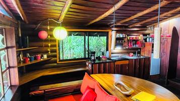 Superior Chalet, 1 Bedroom, Balcony, Mountain View | Private kitchen | Full-sized fridge, microwave, oven, dishwasher