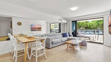 Apartment, Balcony, Ocean View | Living area | Flat-screen TV