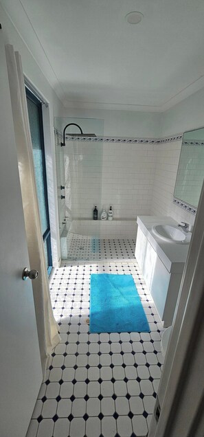 Shower, hair dryer