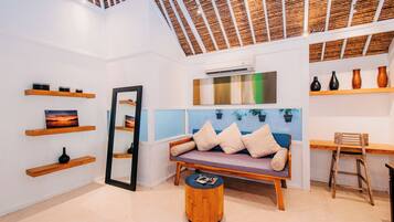 Biệt thự tiện nghi đơn giản, 1 phòng ngủ | Khu phòng khách