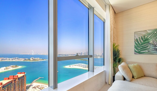 Appartement panoramique, vue sur la mer, secteur Affaires | Vue sur la plage ou l’océan