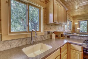 Hair dryer, towels, shampoo