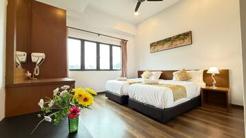 3 bilik tidur, peralatan tempat tidur premium, gebar bulu kapas