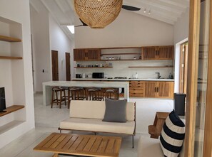 Living area - Lace House - stylish beach villa with surf access. pool and full staff (Ahangama)