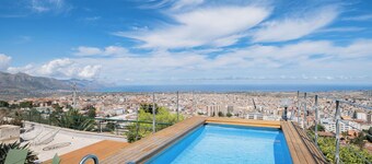 Detached villa with pool for exclusive use privacy and sea view