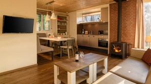 Télévision, cheminée