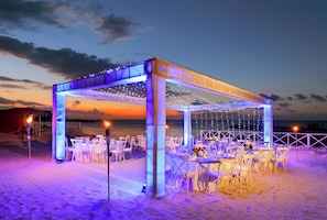 Outdoor wedding area