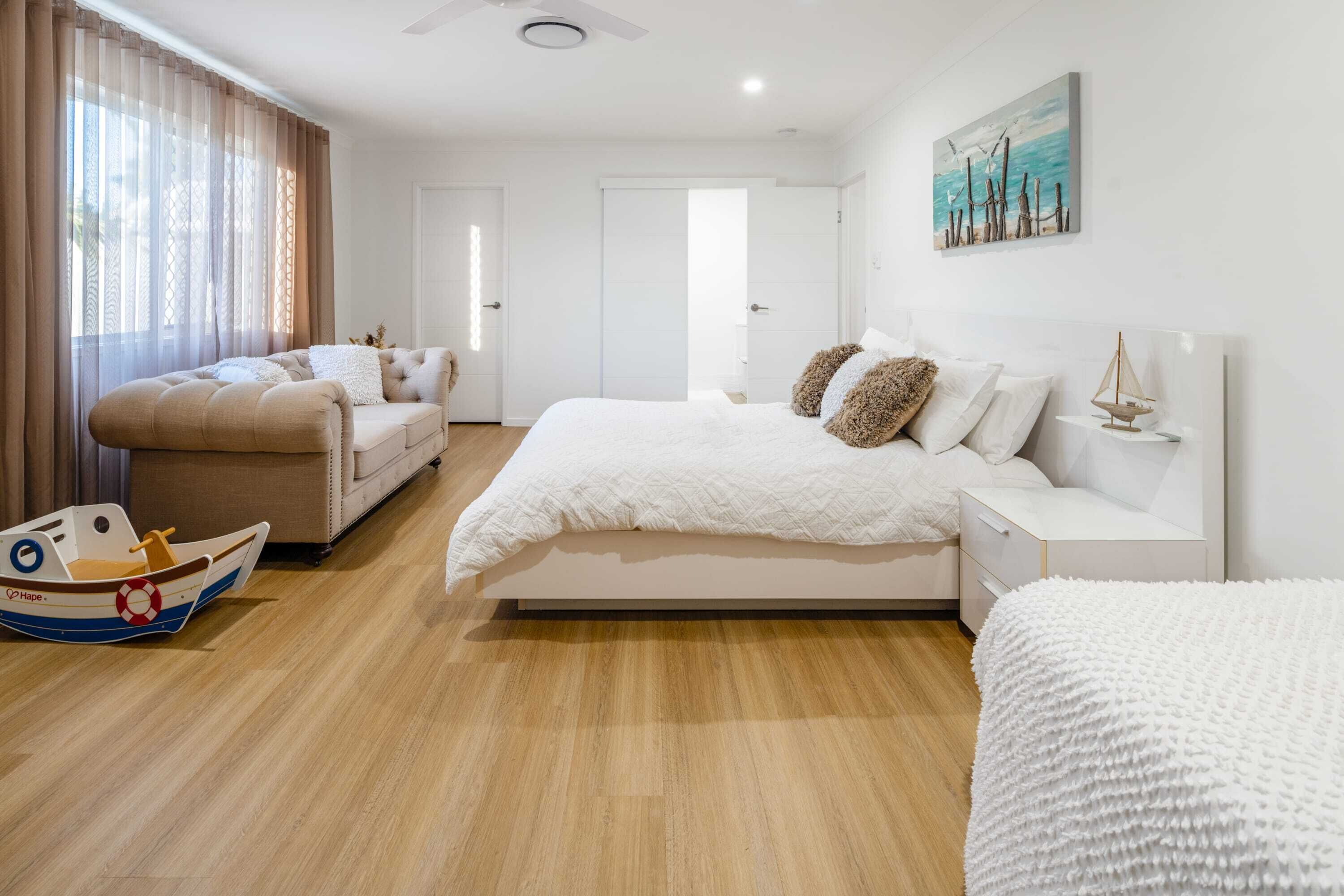 4 bedrooms, iron/ironing board, travel cot, WiFi