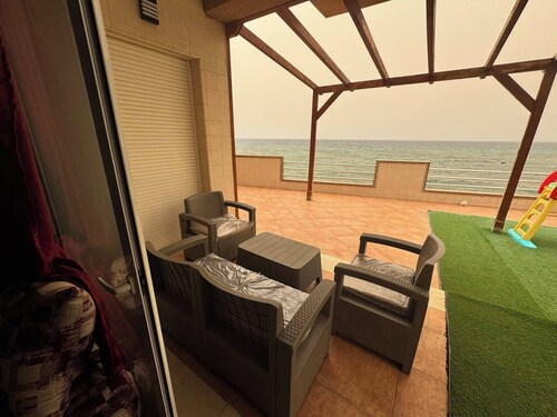 Waterfront villa with pool  