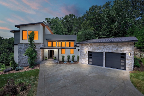 Enjoy the view of the sunset at Modern Mountain.